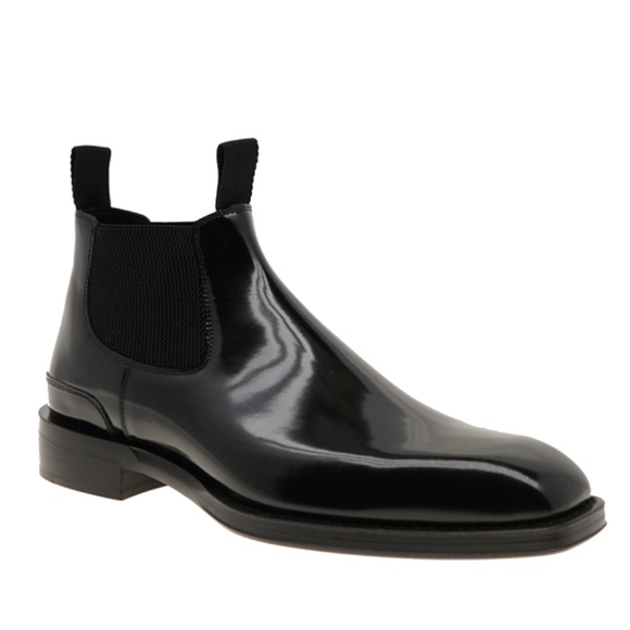 Burberry Bloomsbury Chelsea Boots Black Leather Size 43 New main image 6